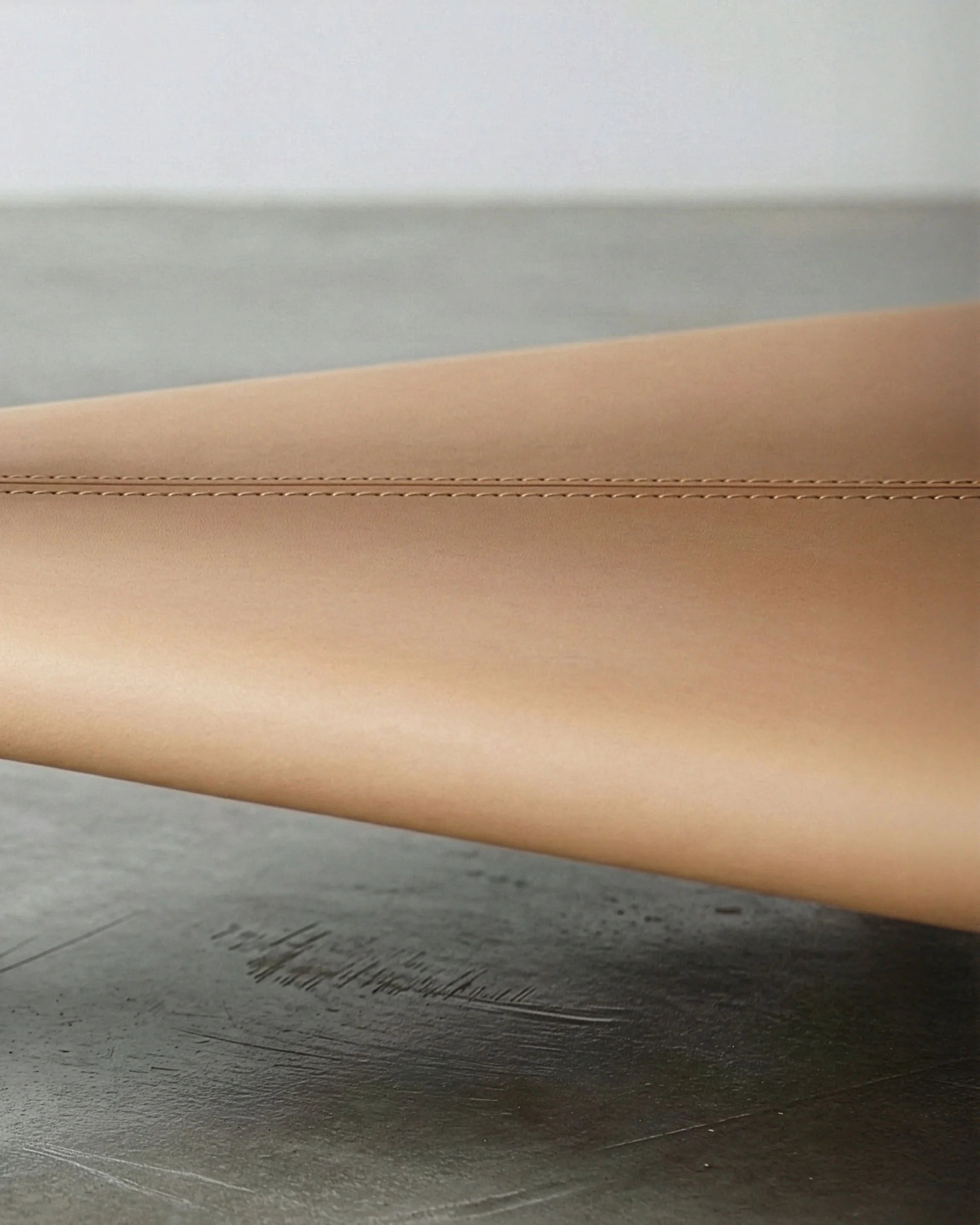 Captain's Table 42” Vegetable Tan Leather Shelf
