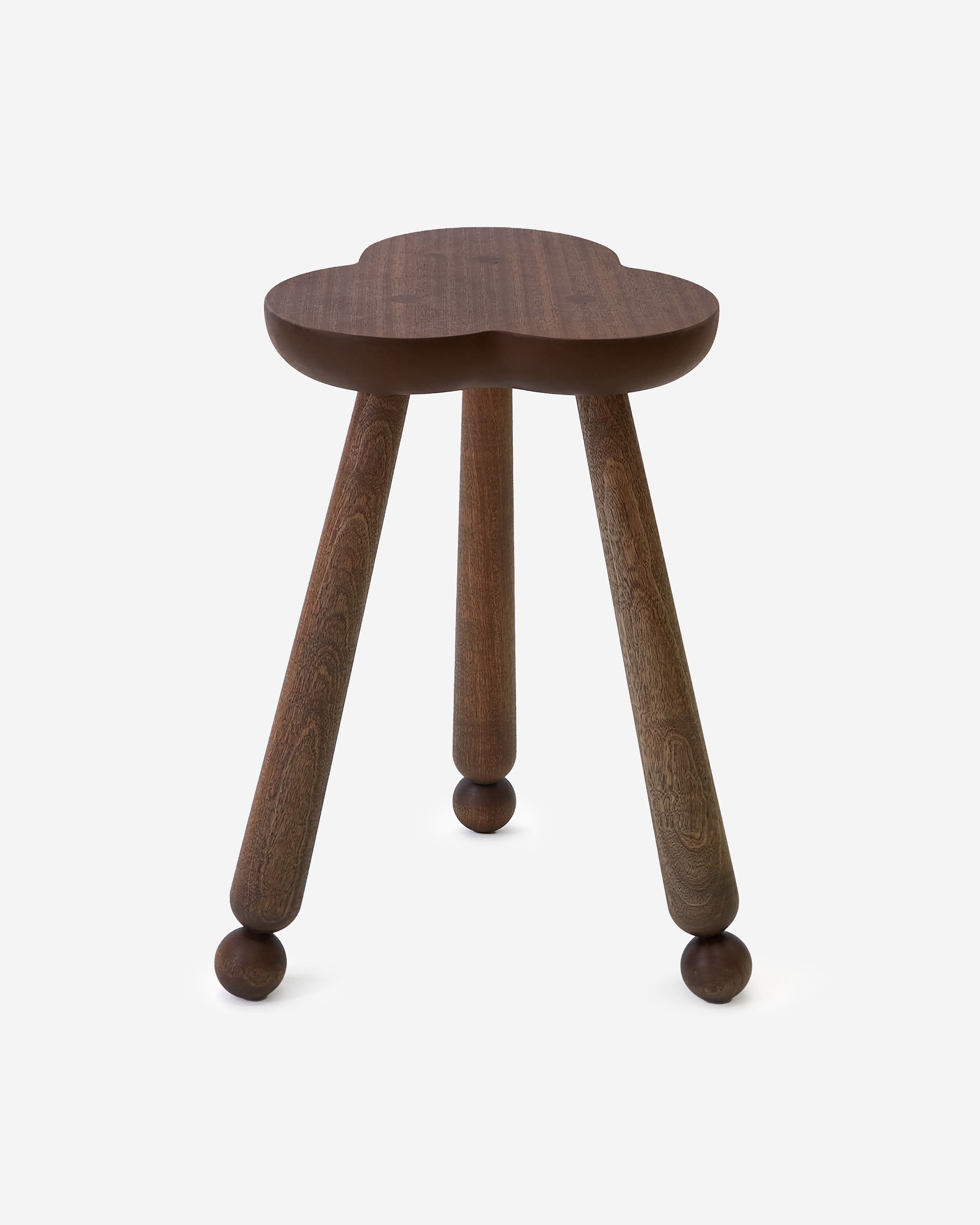 Clover Milking Stool 18" — Sapele — In Stock