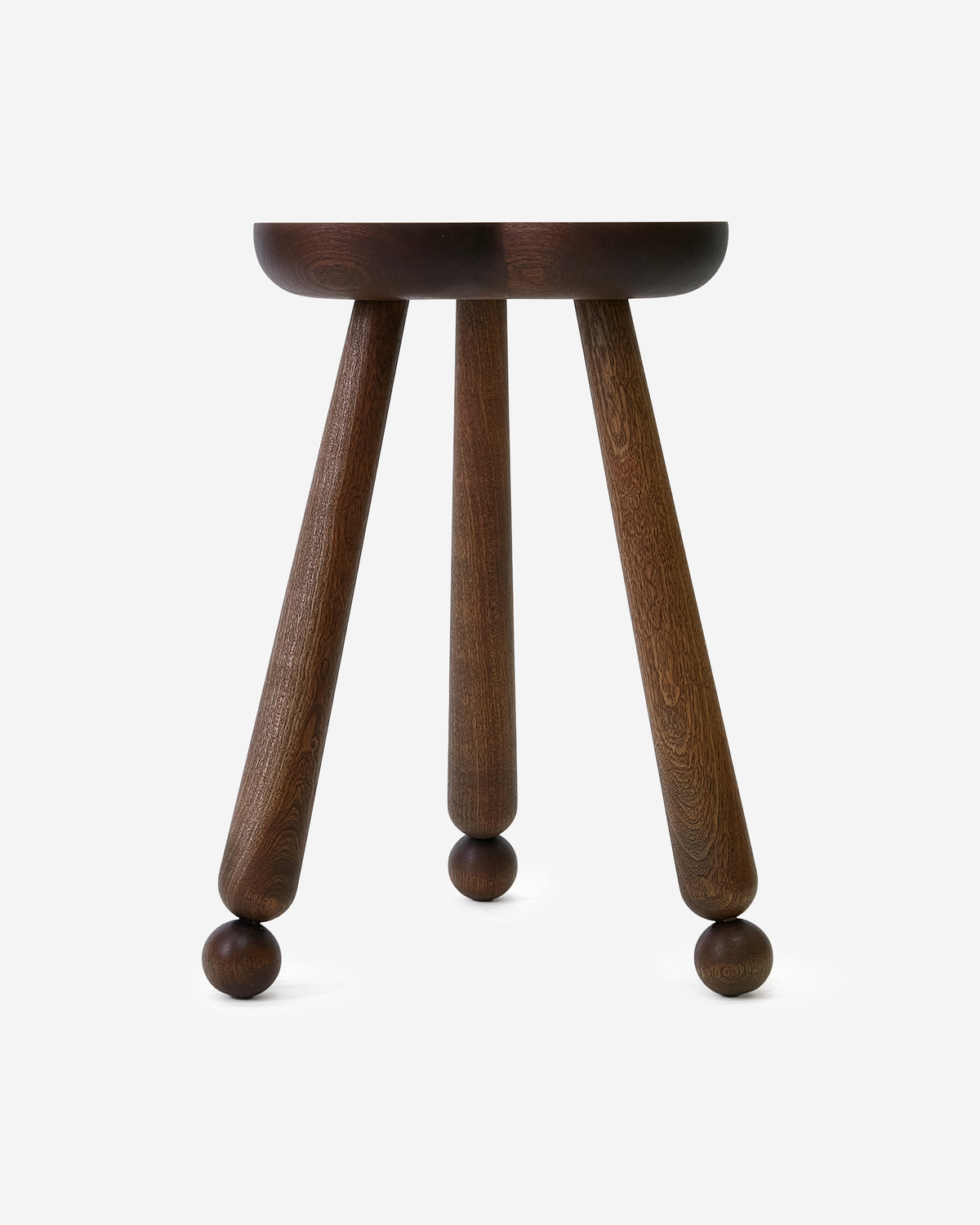 Clover Milking Stool 18" — Sapele — In Stock
