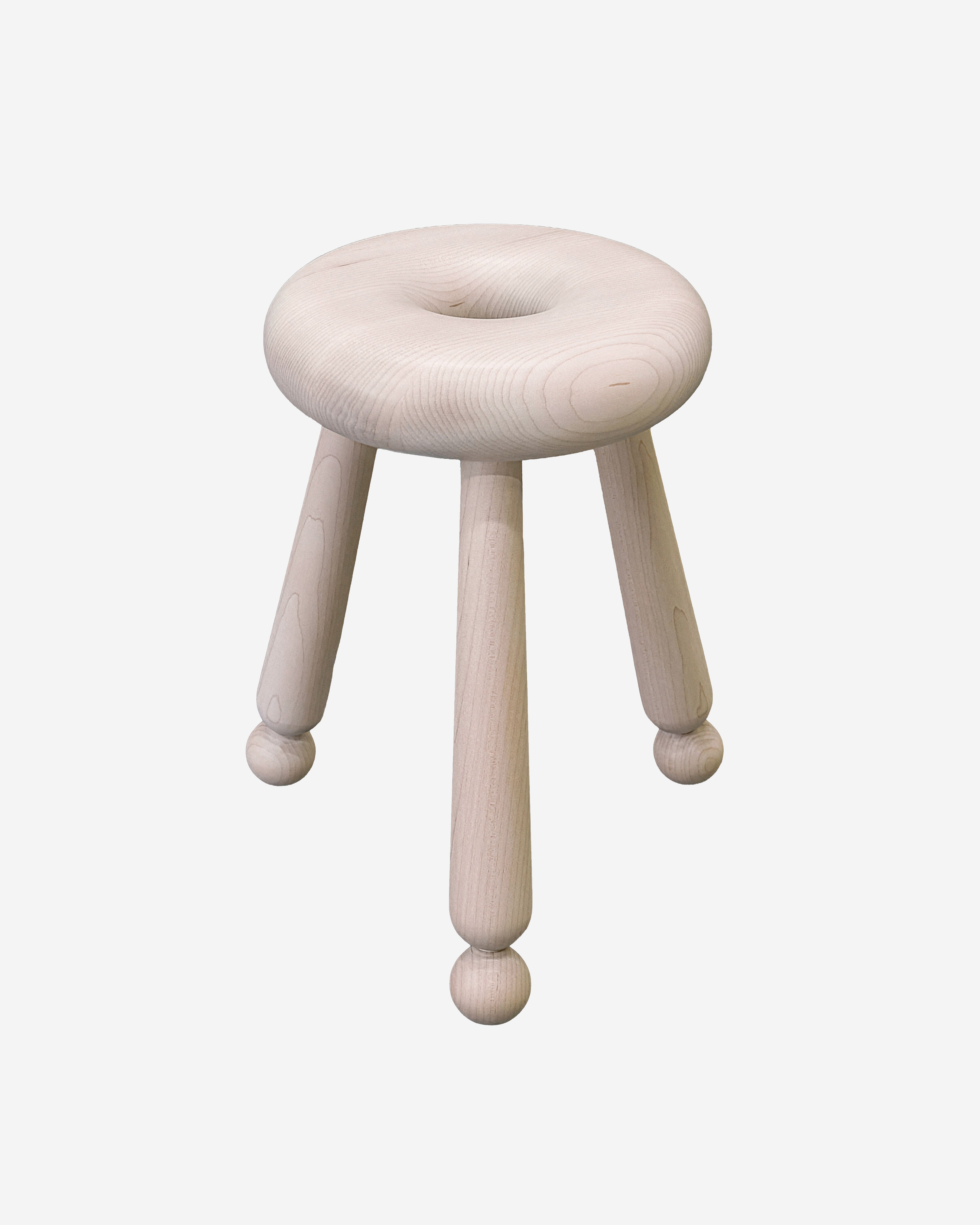 Doughnut Milking Stool 15" - Maple - In Stock